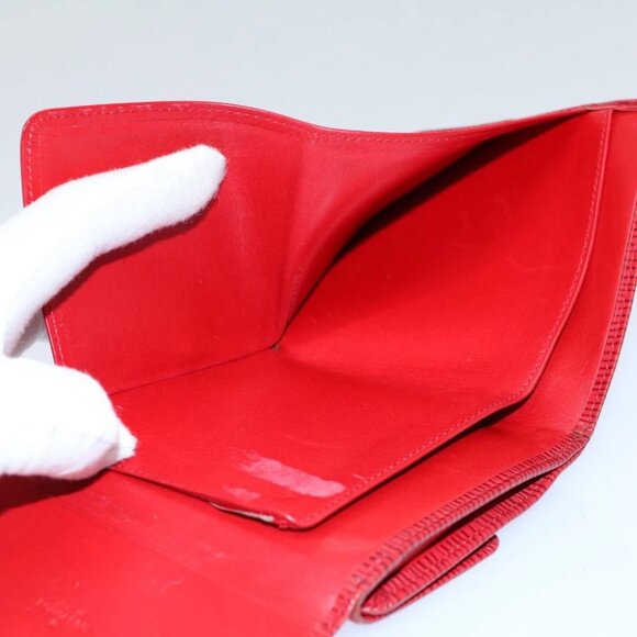 LOUIS VUITTON Epi Portefeuille Elise Wallet Red M6363E LV Auth 54084 - Picture 12 of 14
